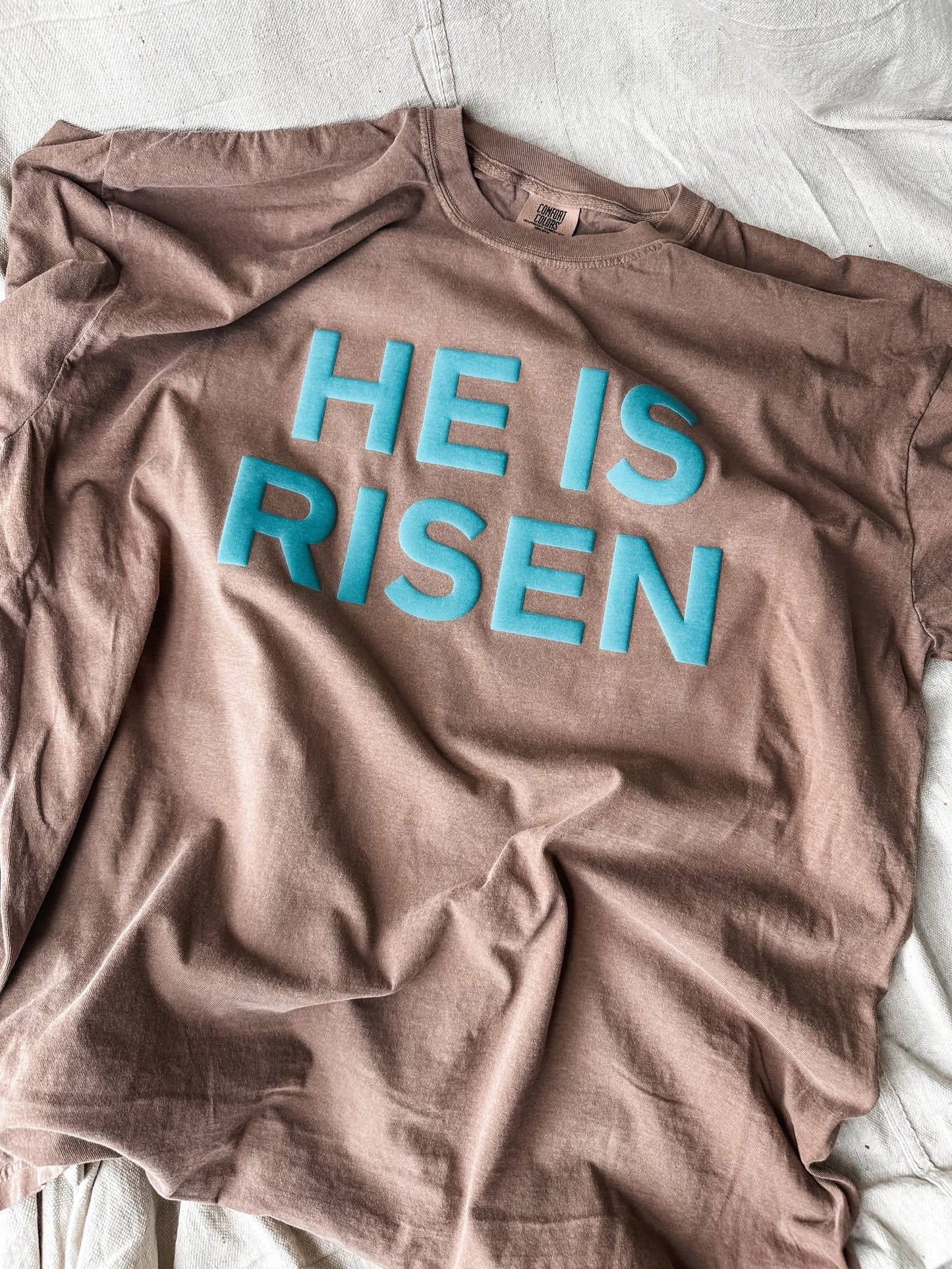 He Is Risen (Teal Puff)