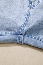 Beau Blue Light Washed Pull On Barrel Jeans