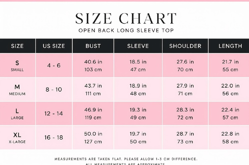Open Back Long Sleeve Top PreOrder