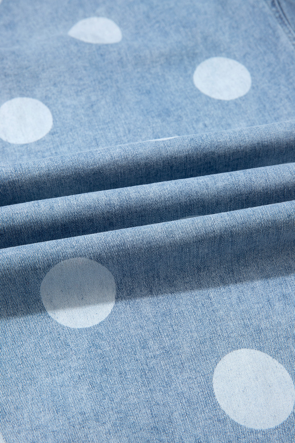 Casual ankle-length jeans with polka dot pattern and metal buttons from Dear-Lover, featuring a relaxed fit and stylish design.