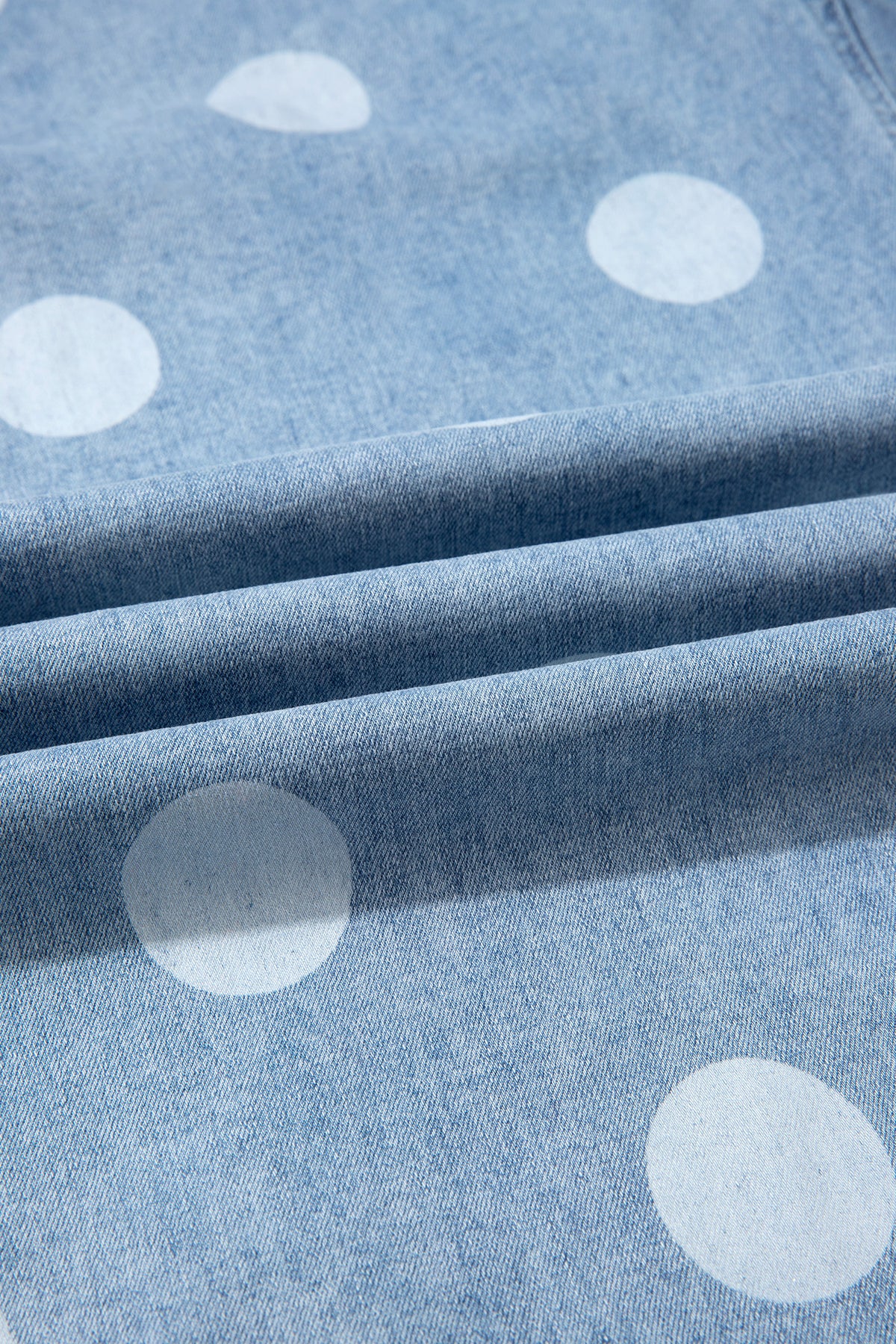 Casual ankle-length jeans with polka dot pattern and metal buttons from Dear-Lover, featuring a relaxed fit and stylish design.
