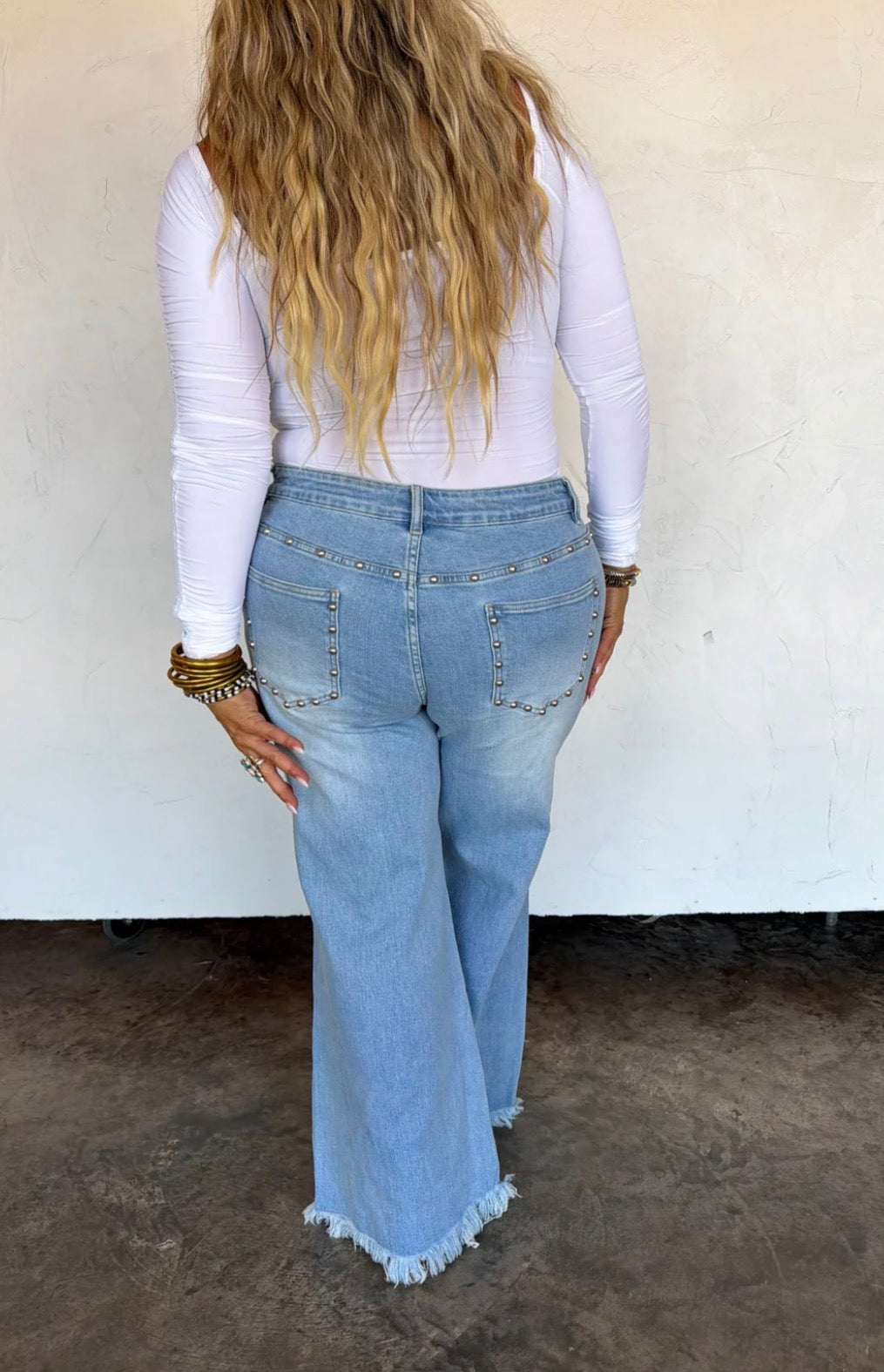 Preorder: OFF THE GRID STUDDED JEANS - ETA LATE NOVEMBER