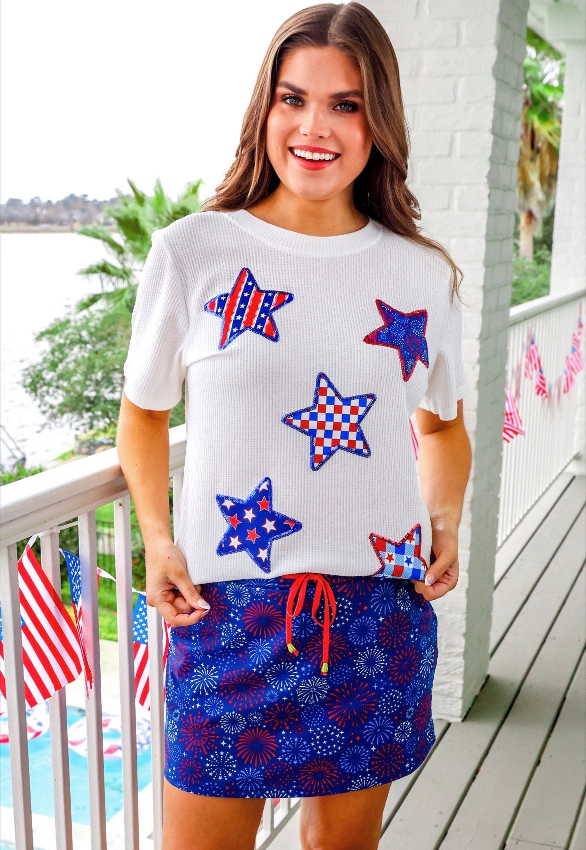Preorder - Red White and Boom Skort