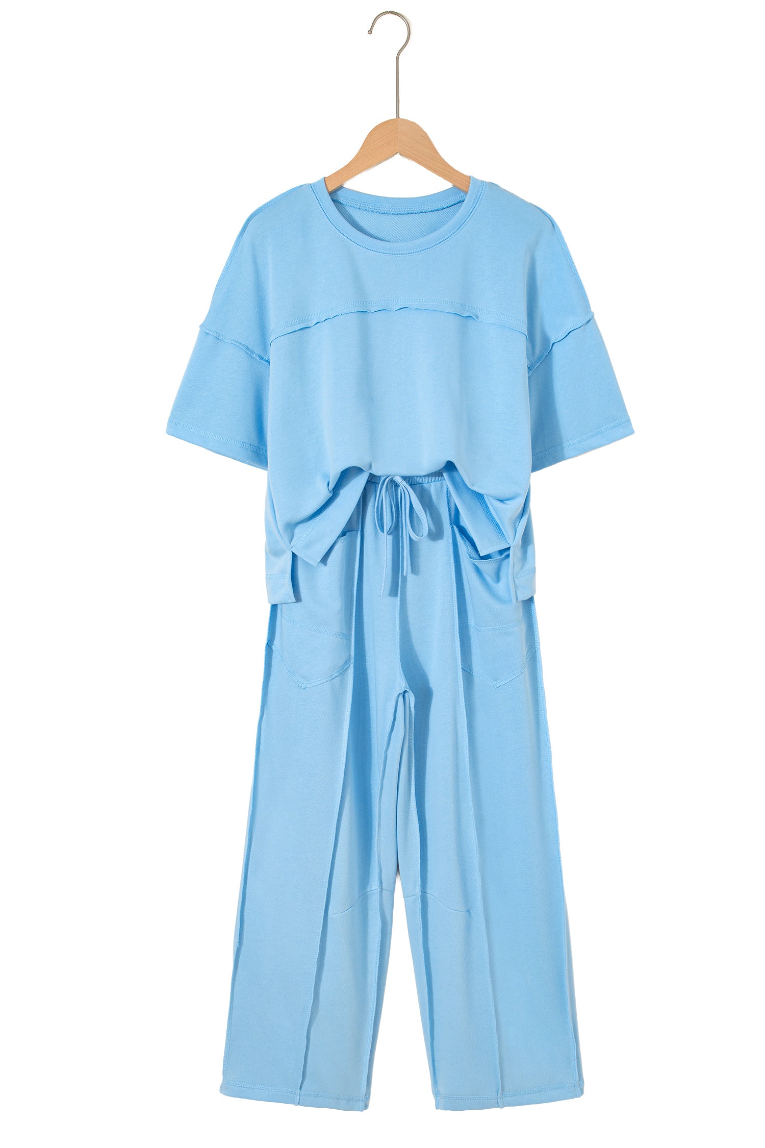 Drop Shoulder Boxy Tee and Barrel Pants Set