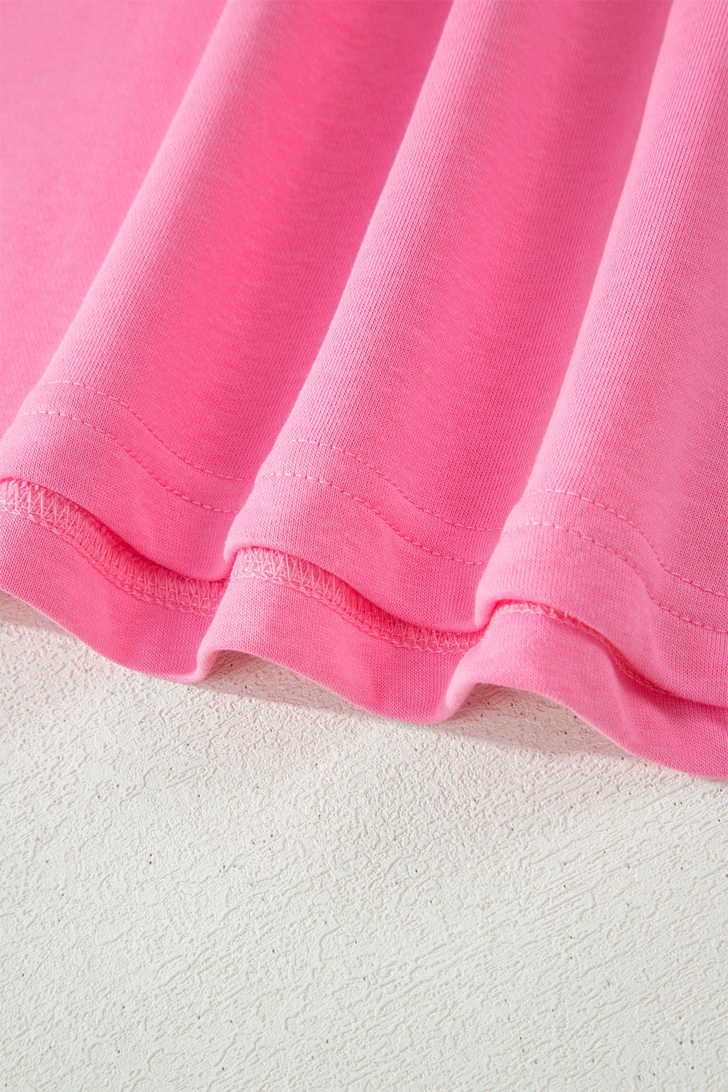 Sachet Pink Solid Cover Oversize Tee Pocketed Casual Pants 2pcs Outfit