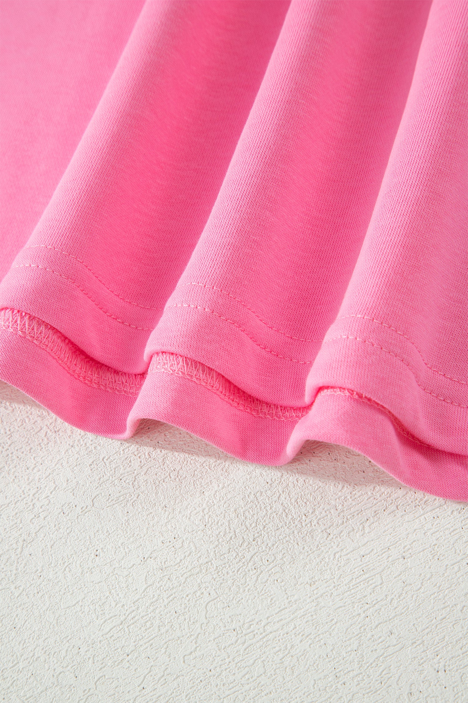 Sachet Pink Solid Cover Oversize Tee Pocketed Casual Pants 2pcs Outfit