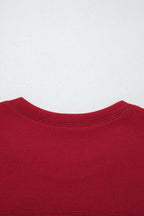 Racing Red Drop Shoulder Boxy Tee and Barrel Pants Set