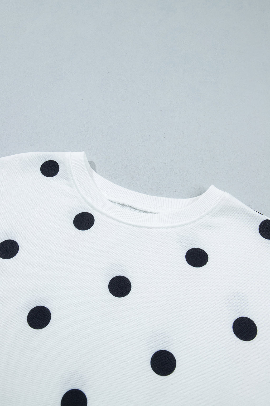 Red Polka Dot Raw Hem Relaxed Pullover Loose Skort Two Piece Set