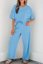 Drop Shoulder Boxy Tee and Barrel Pants Set