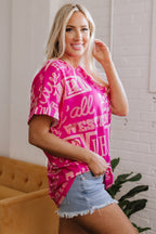 Dark Grey Howdy Cowboy Letter Printed Western Fashion Tee