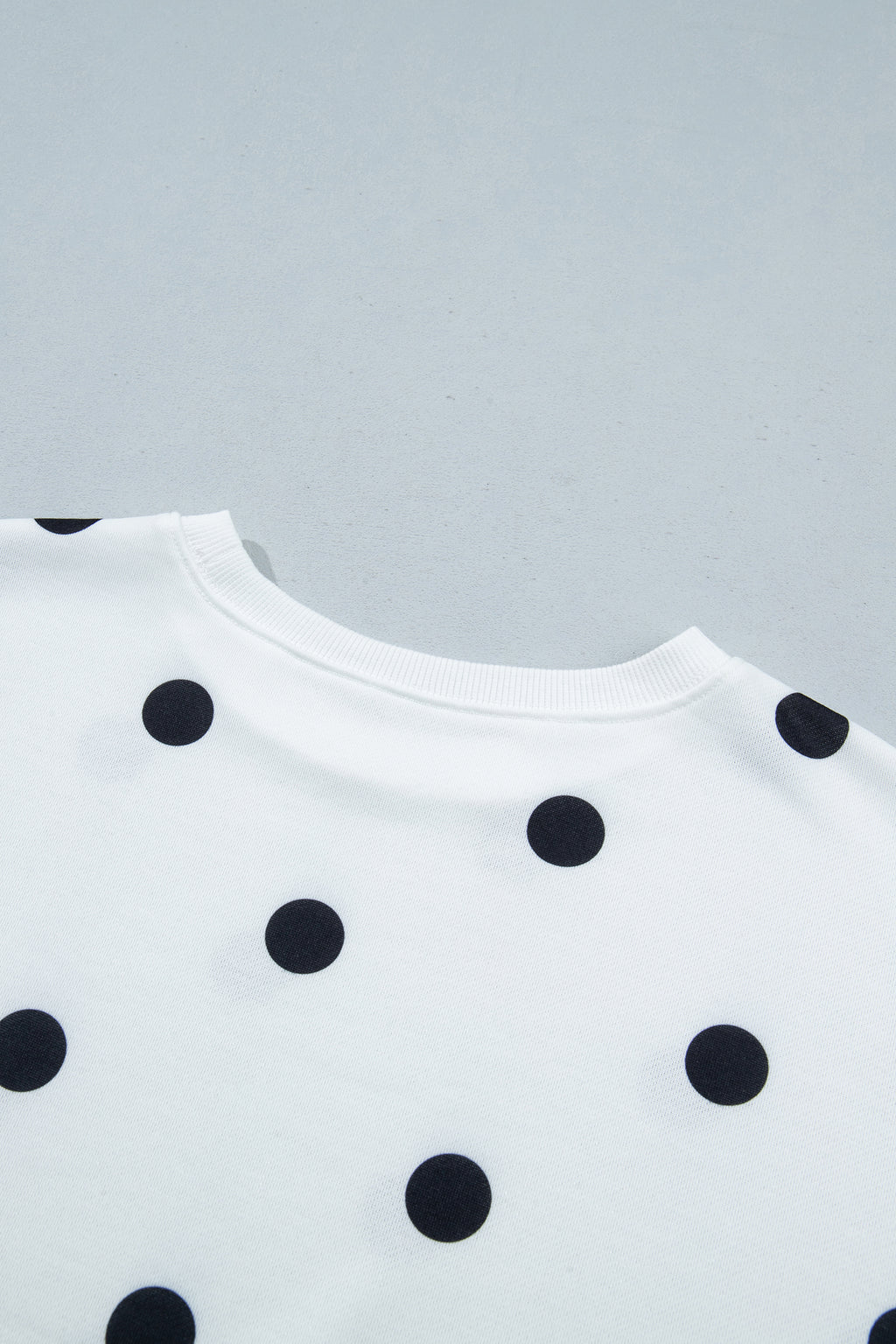 Red Polka Dot Raw Hem Relaxed Pullover Loose Skort Two Piece Set