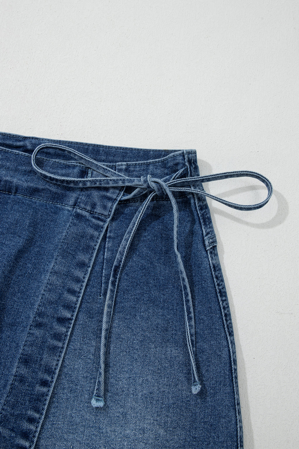 Ashleigh Blue Wrapped Tied Waist Denim Skort