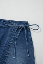 Ashleigh Blue Wrapped Tied Waist Denim Skort