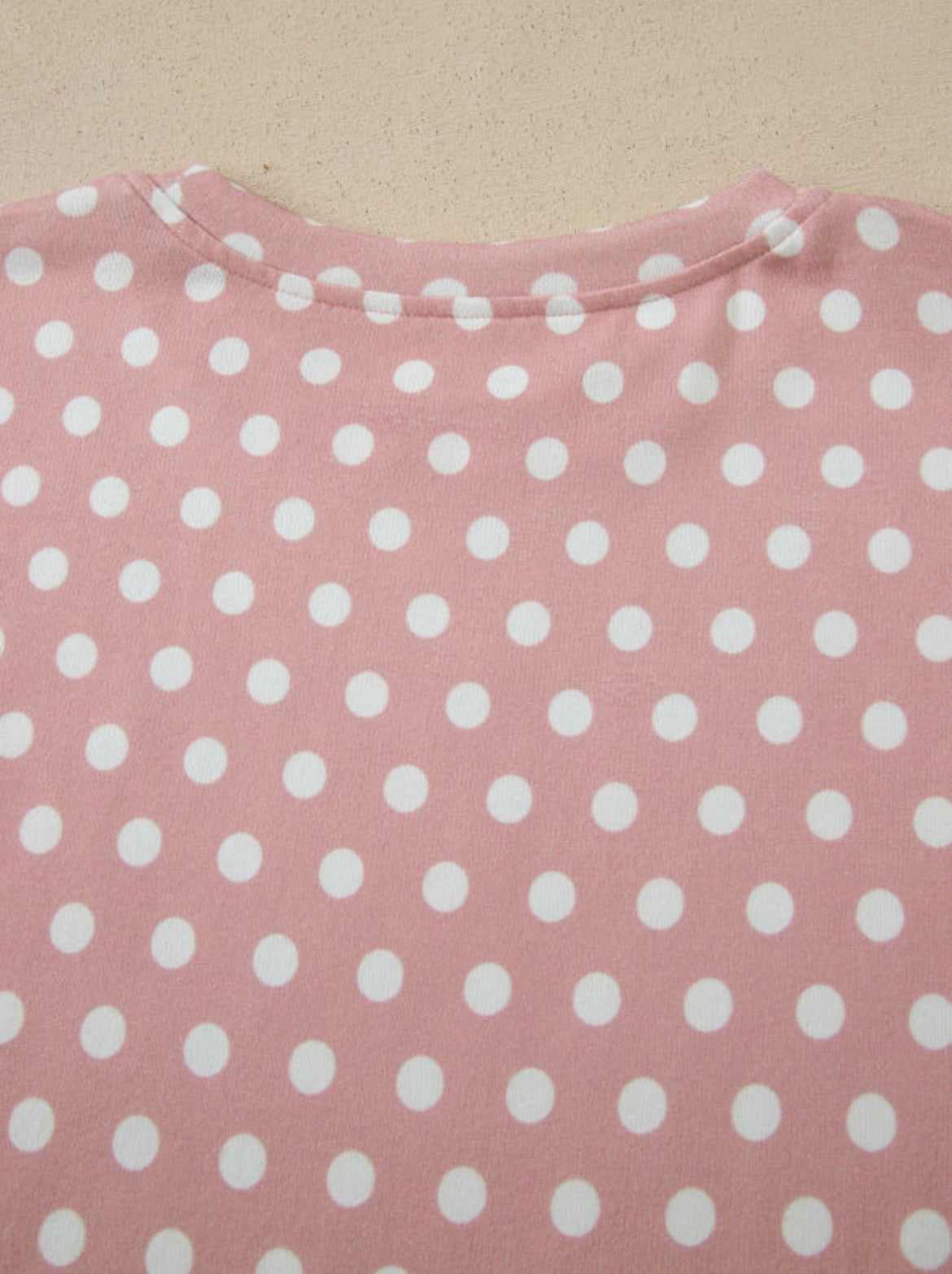 Pink Polka Dot Print Short Set