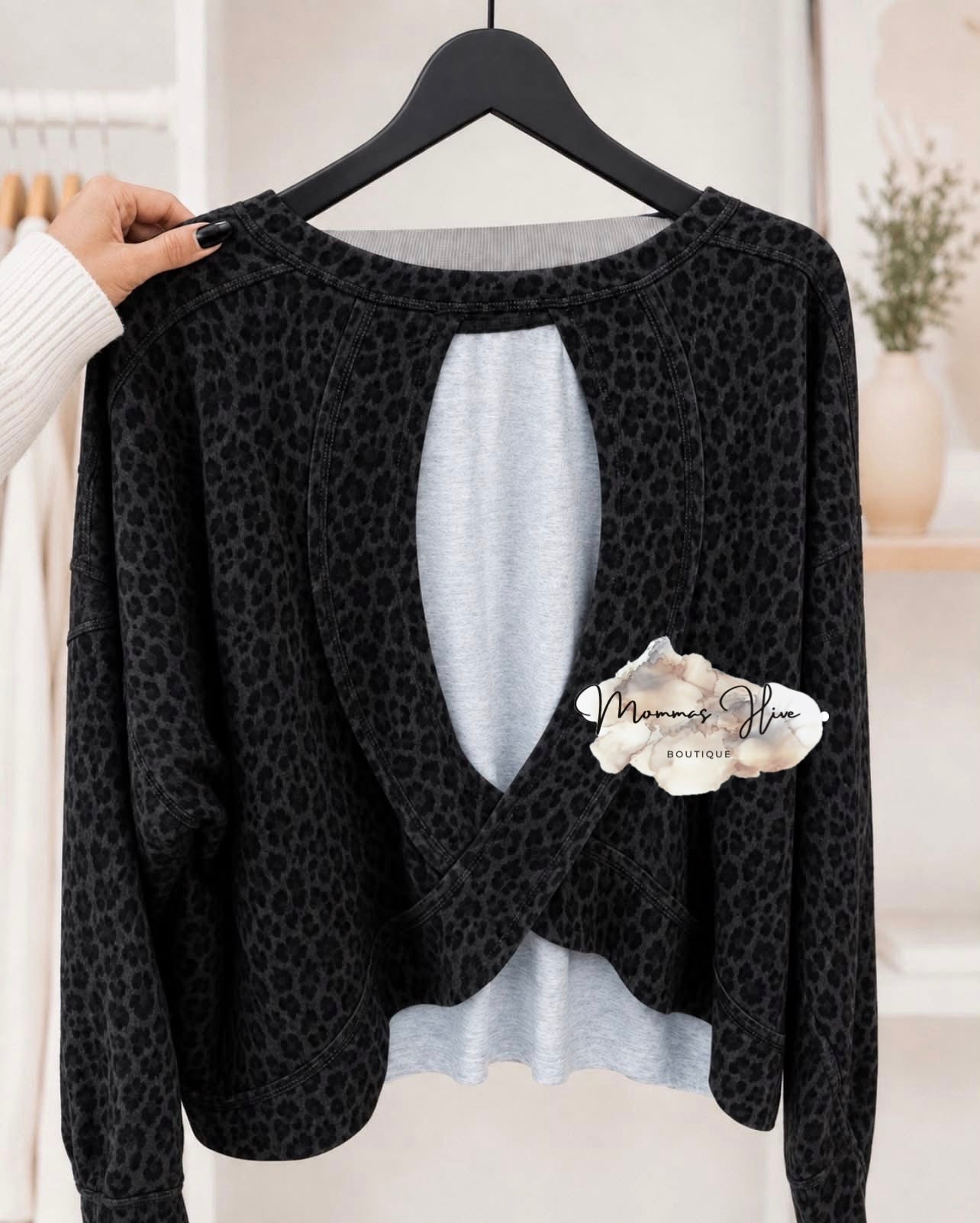 Open Back Long Sleeve Top PreOrder