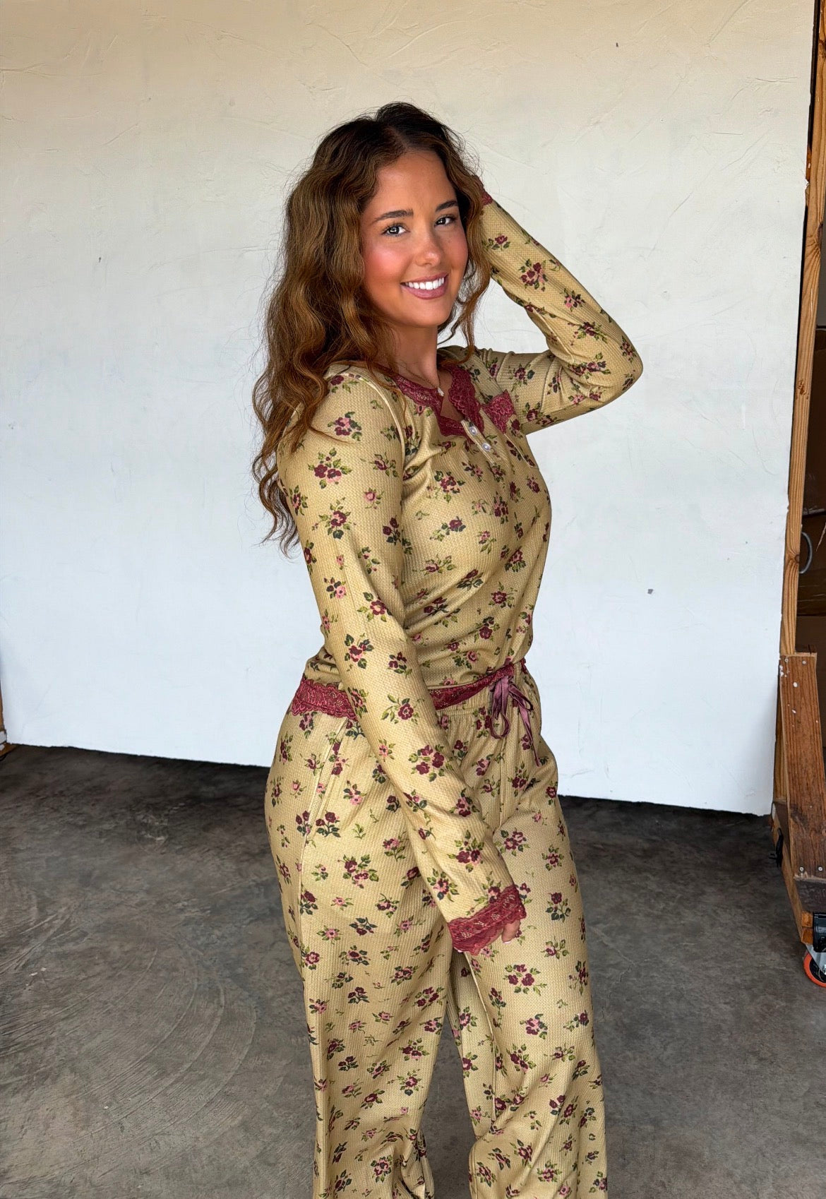 Preorder: Floral & Lace Waffle PJs