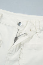 Scalloped Patch Pocket Shift Jeans