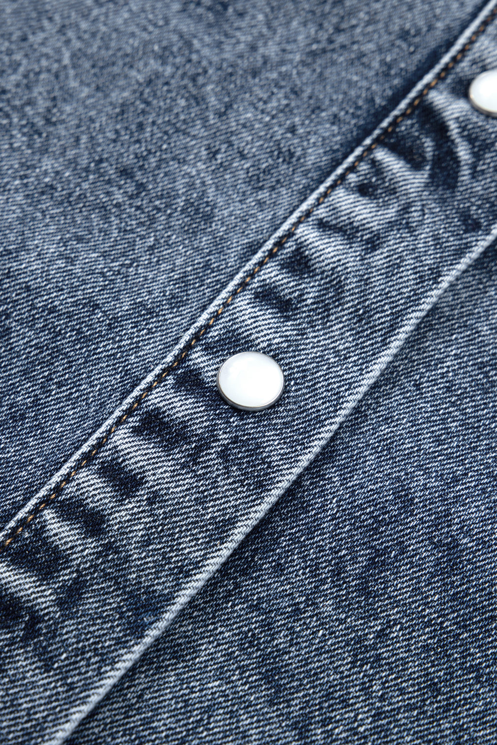 Ashleigh Blue Solid Denim Button Front Pocket Sleeveless Cowboy Vest