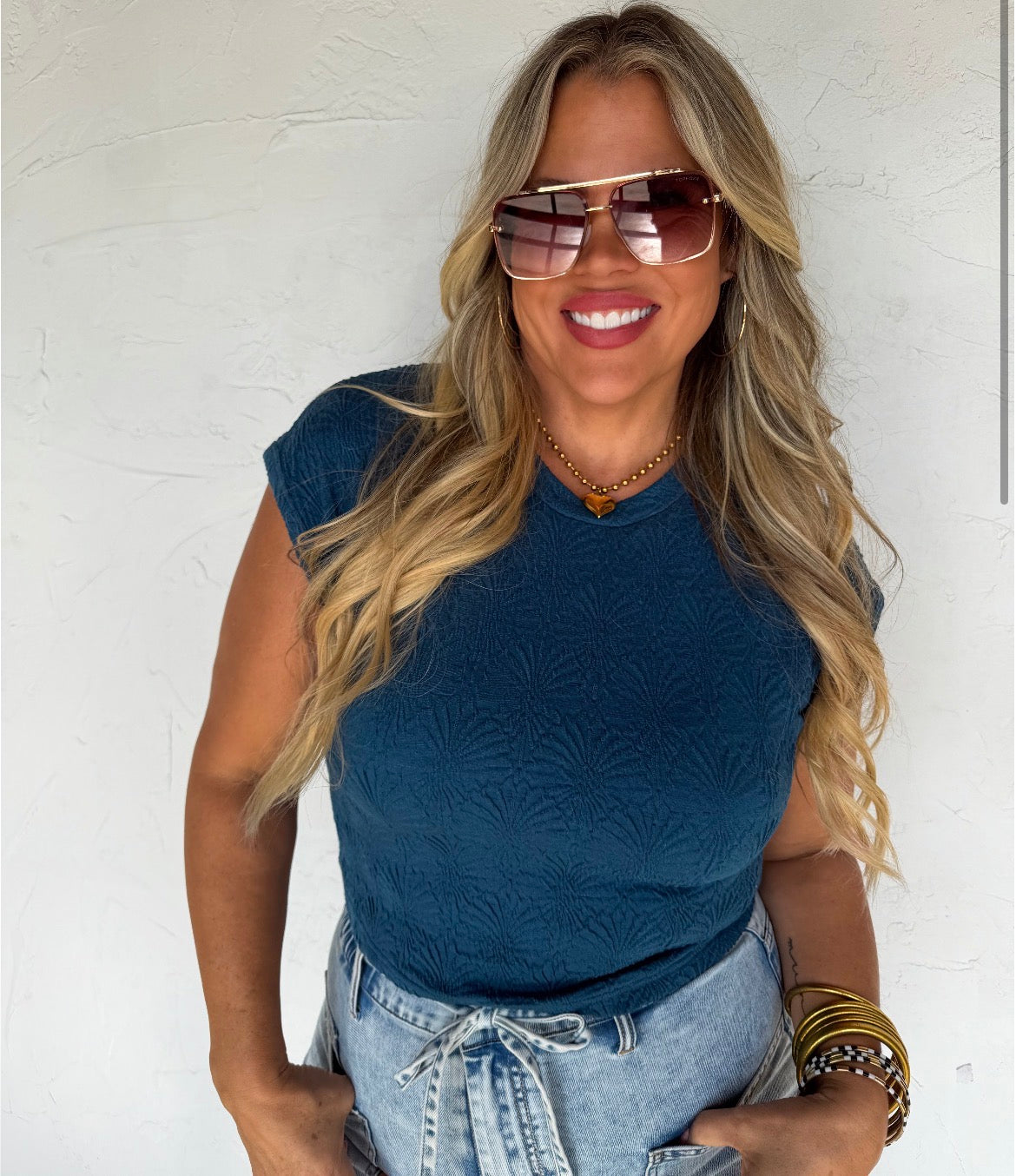 Spring Harley Cap Sleeve Basic Top