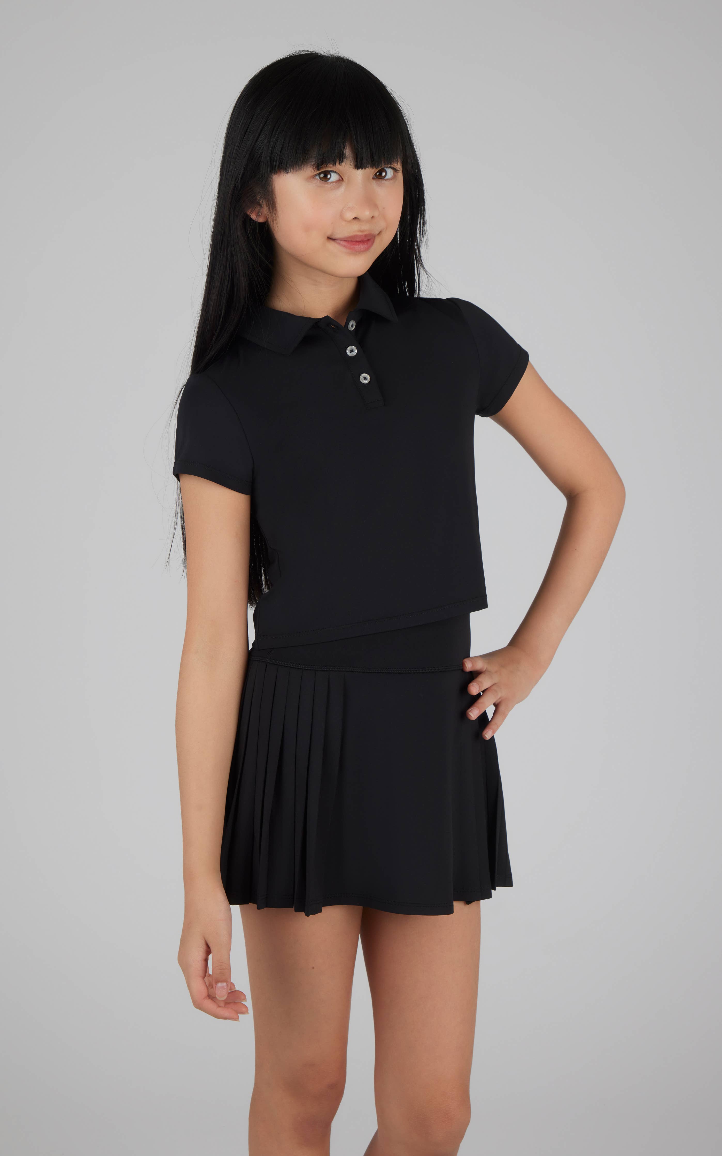 Girls Polo Top and Skort Tennis Outfit Set