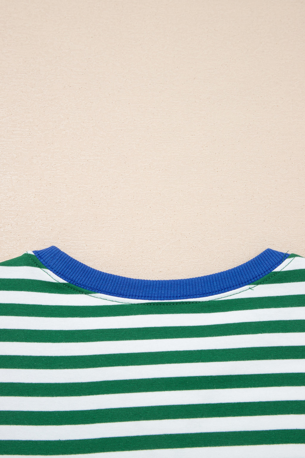 Rose Stripe Drop Shoulder Boxy Casual Terry Short Set