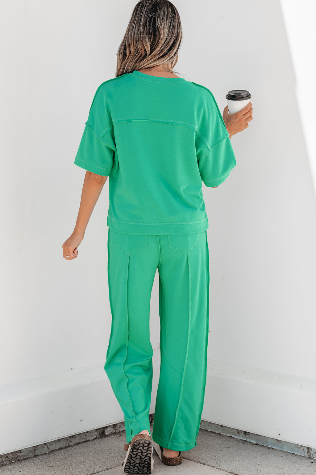 Drop Shoulder Boxy Tee and Barrel Pants Set