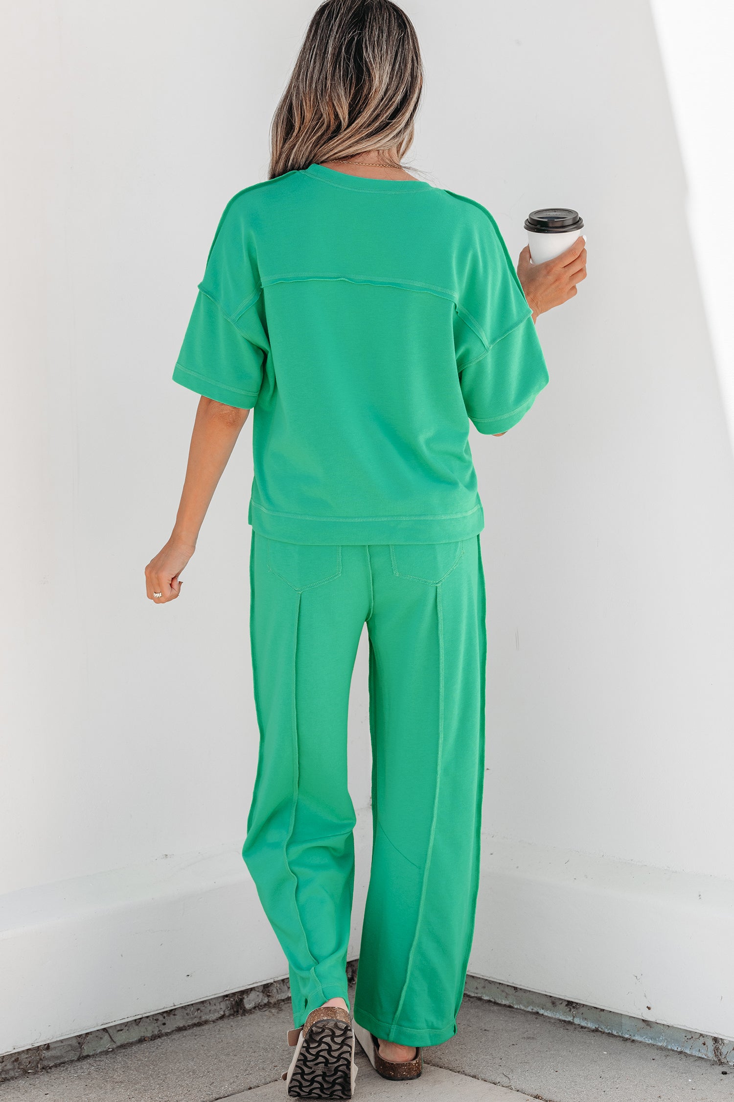 Drop Shoulder Boxy Tee and Barrel Pants Set