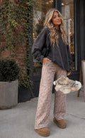 Brown Gingham Pants (Mama and Mini Sizes) PreOrder