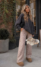 Brown Gingham Pants (Mama and Mini Sizes) PreOrder
