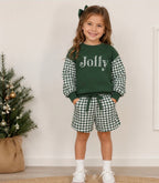 PREORDER: Girls Christmas Print Short Set