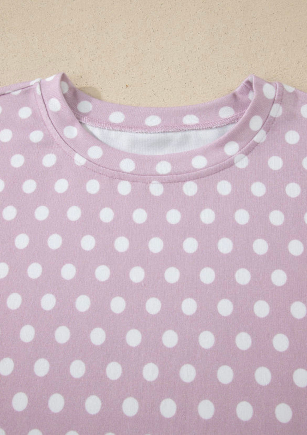 Purple Polka Dot Print Short Set