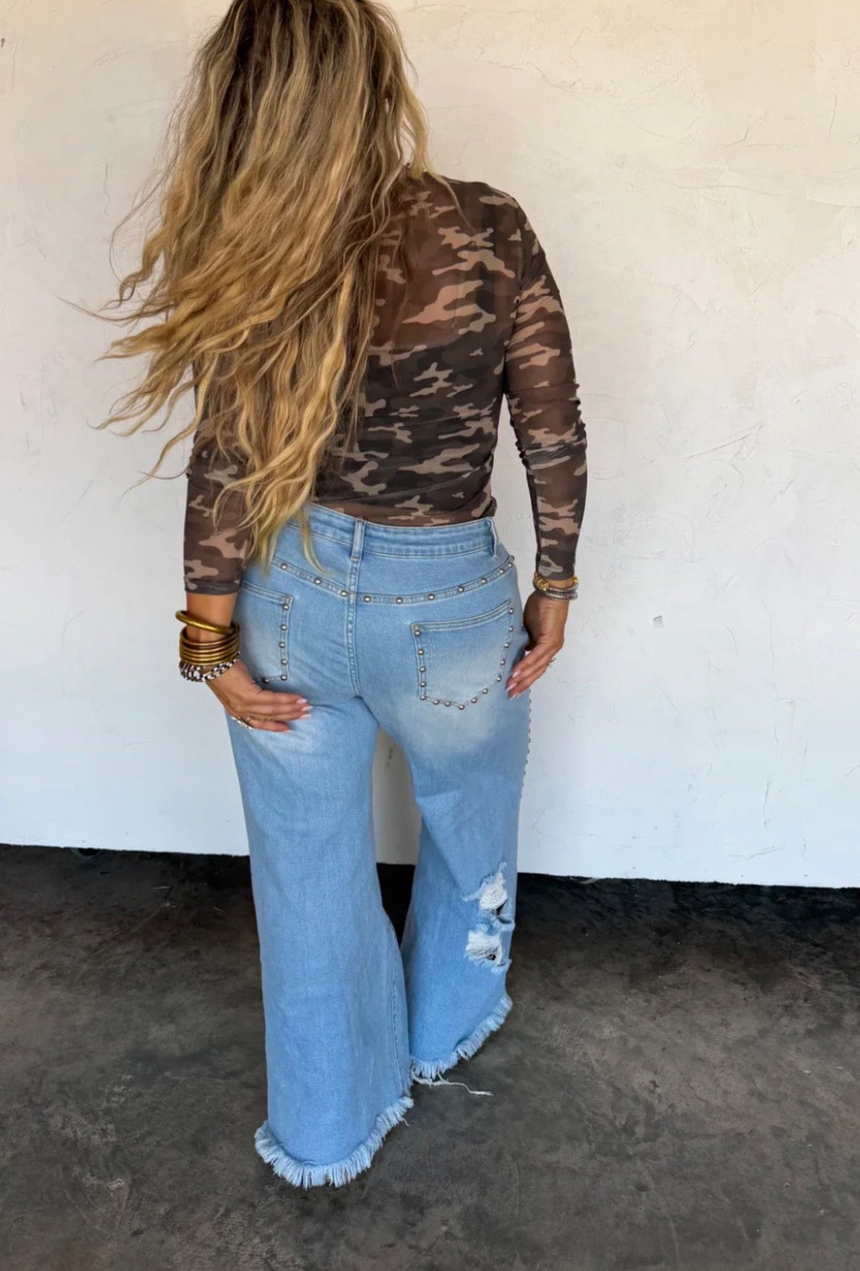 Preorder: OFF THE GRID STUDDED JEANS - ETA LATE NOVEMBER