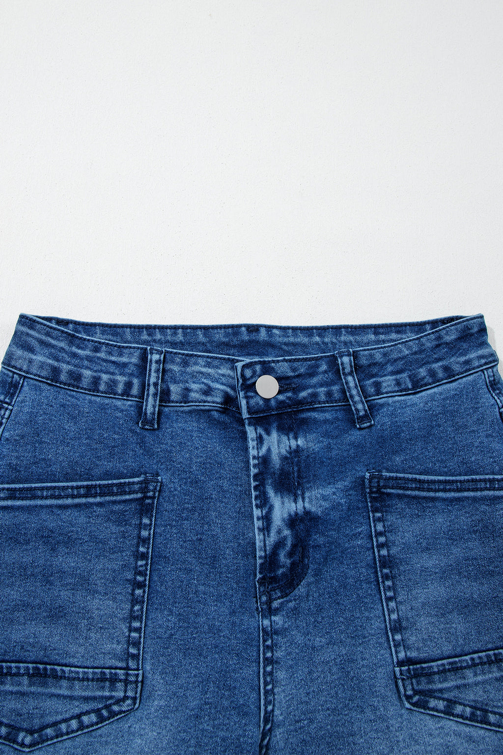 Frayed Cropped Straight Jeans