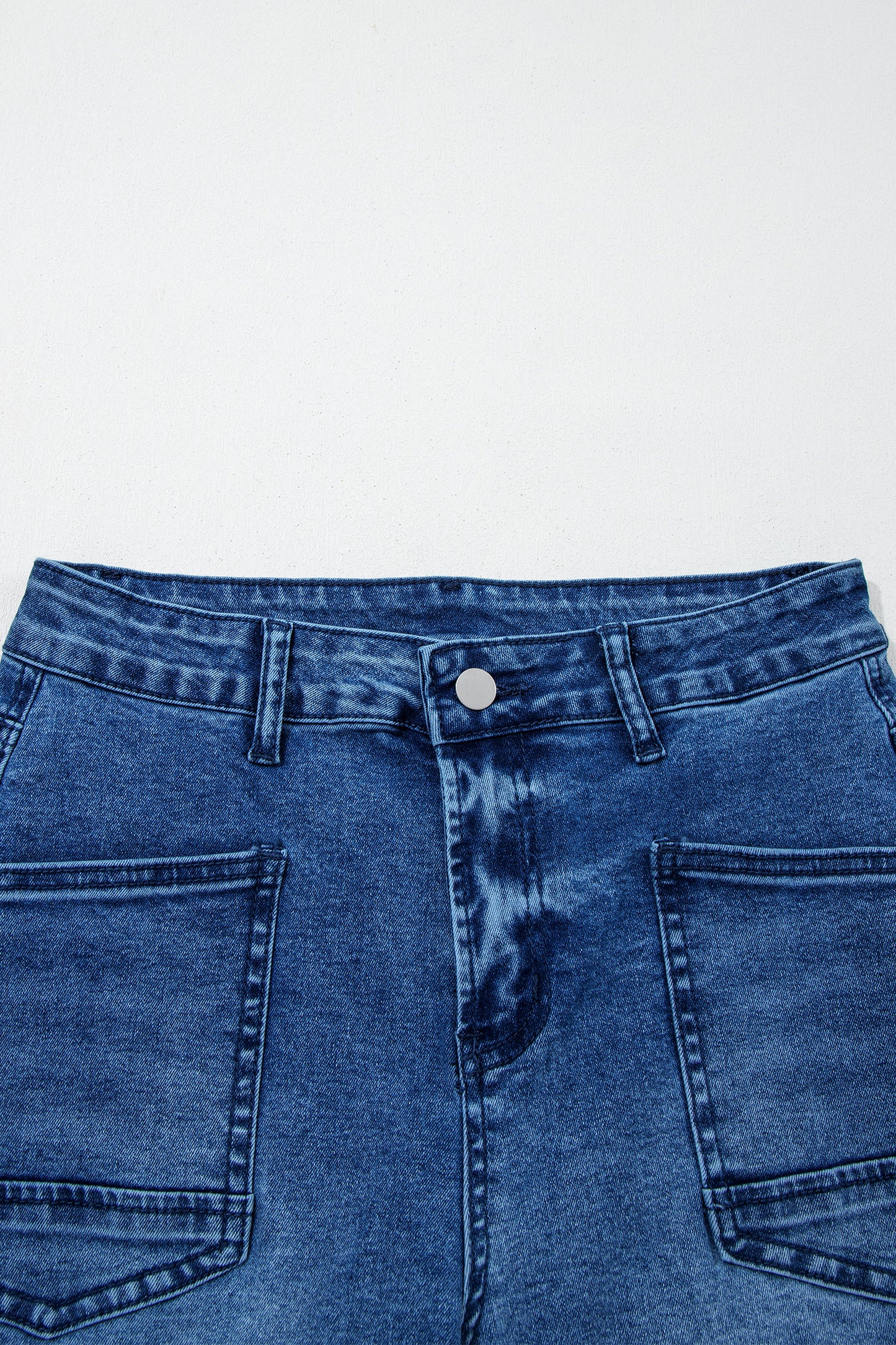 Frayed Cropped Straight Jeans