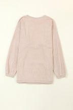 Ribbed Corduroy Oversized Sweatshirt