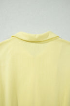 Yellow Cream Half Zip Polo Tee Elastic Waist Romper