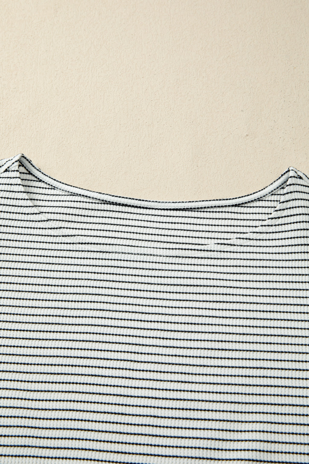 Black Stripe Contrasted Ruffle Trim Casual Tank Top