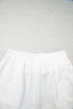 Chicory Coffee Exposed Seam Detail Half Sleeve Top Elastic Waist Shorts 2pcs Set