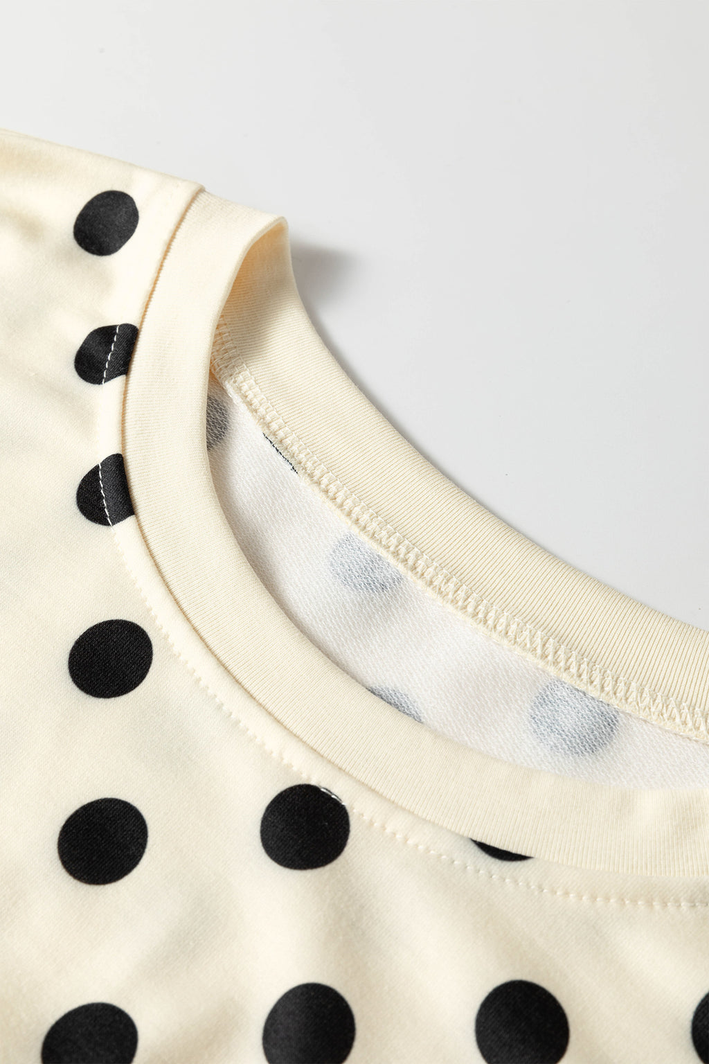 Sky Blue Polka Dot Oversized Top Drawstring Short Set
