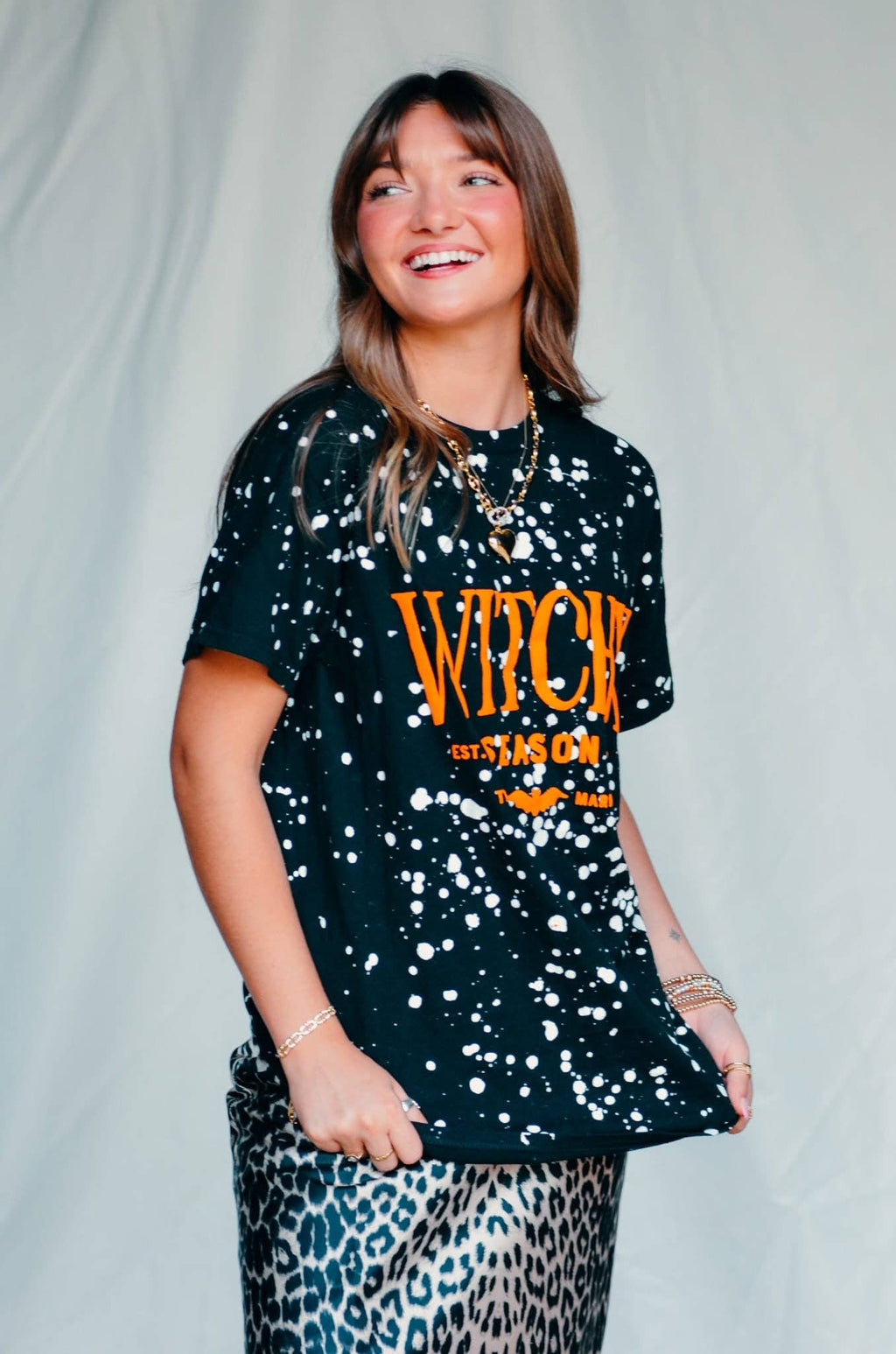 Witchy Season Spotted Black Tee