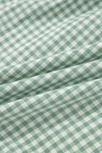 Contrast Trim Plaid Print Plus Size Shorts
