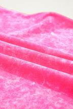 Rose Red Mineral Wash Cotton Short Set