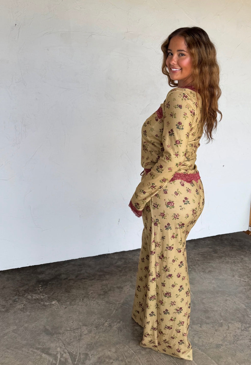 Preorder: Floral & Lace Waffle PJs