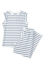 Sail Blue Casual Wide Leg 2pcs Pants Set