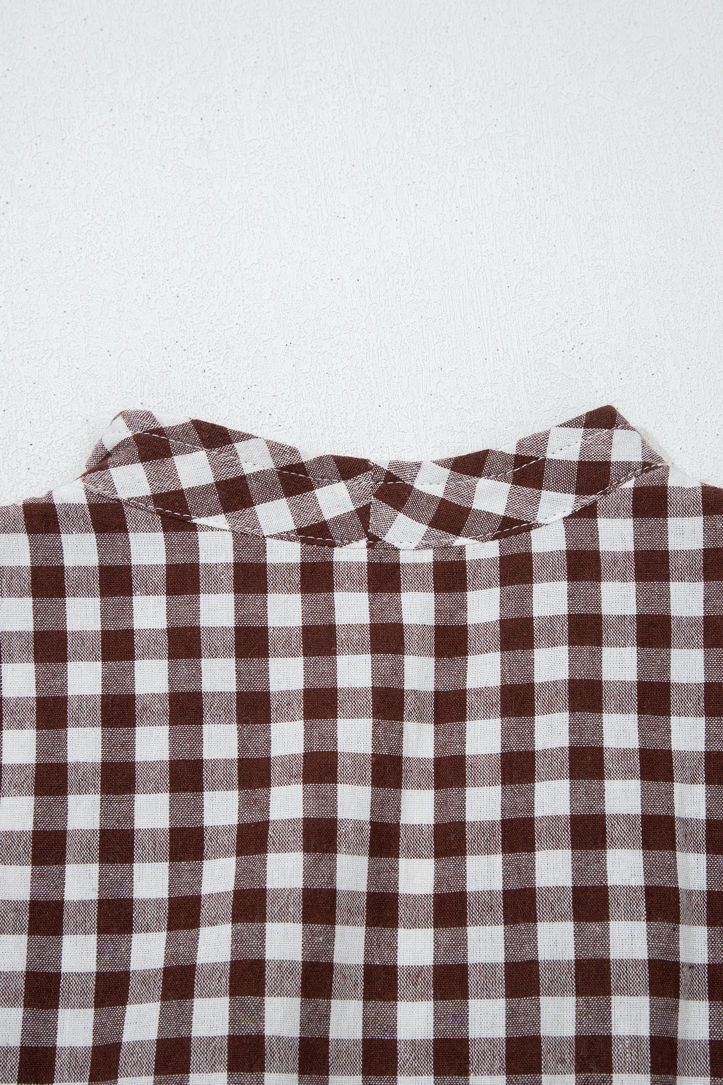 Coffee Plaid Print Full Zipper Cinched Waist Fit Flare Sleeveless Maxi Dress