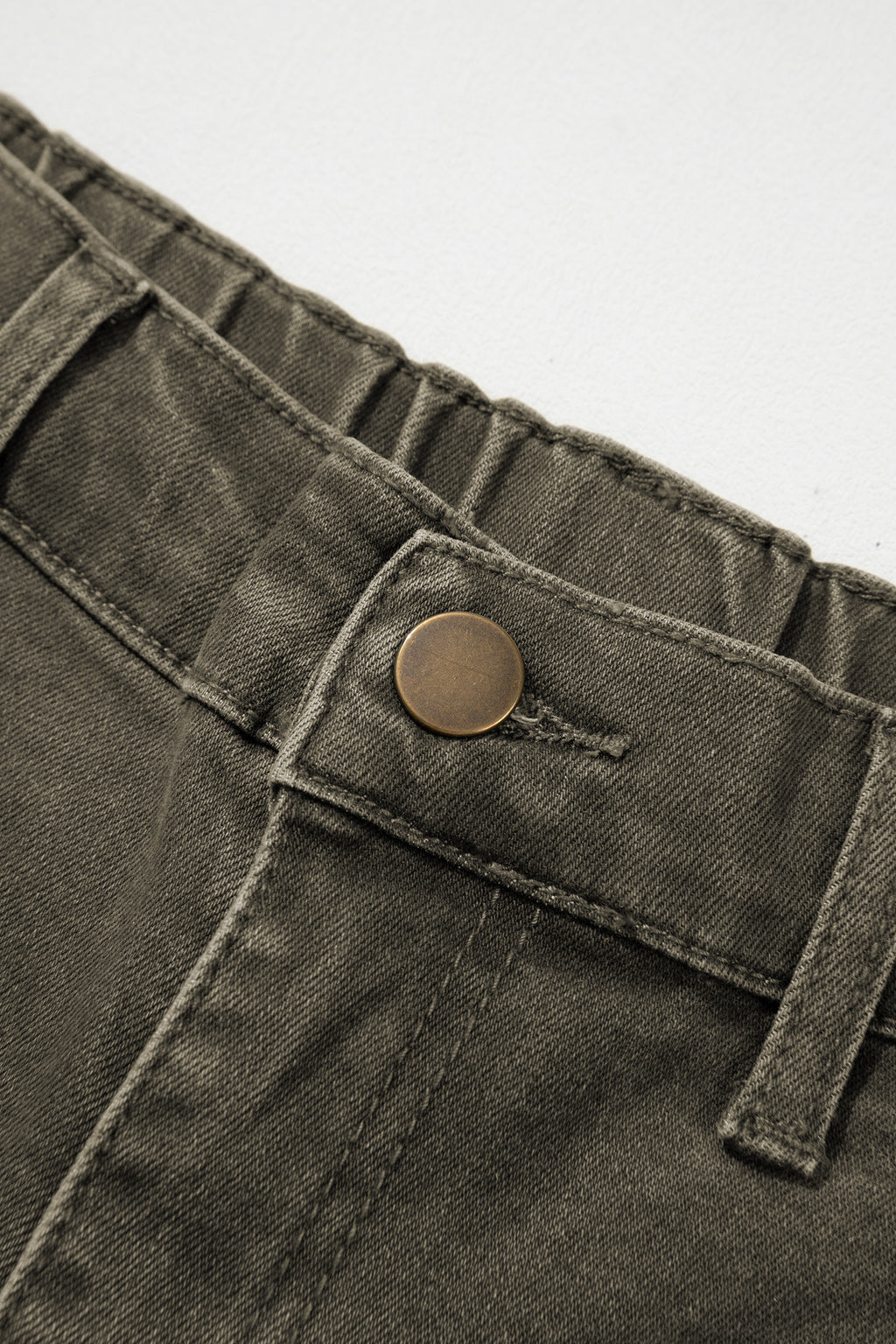 Color Square Patch Pocket Ankle-length Barrel Jeans