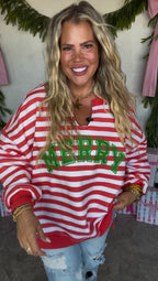 PREORDER- JOLLY & MERRY OVERSIZED PULLOVER