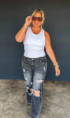 Preorder: OFF THE GRID STUDDED JEANS - ETA LATE NOVEMBER