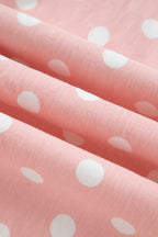 Pink Polka Dot Casual Slim Fit Jeans