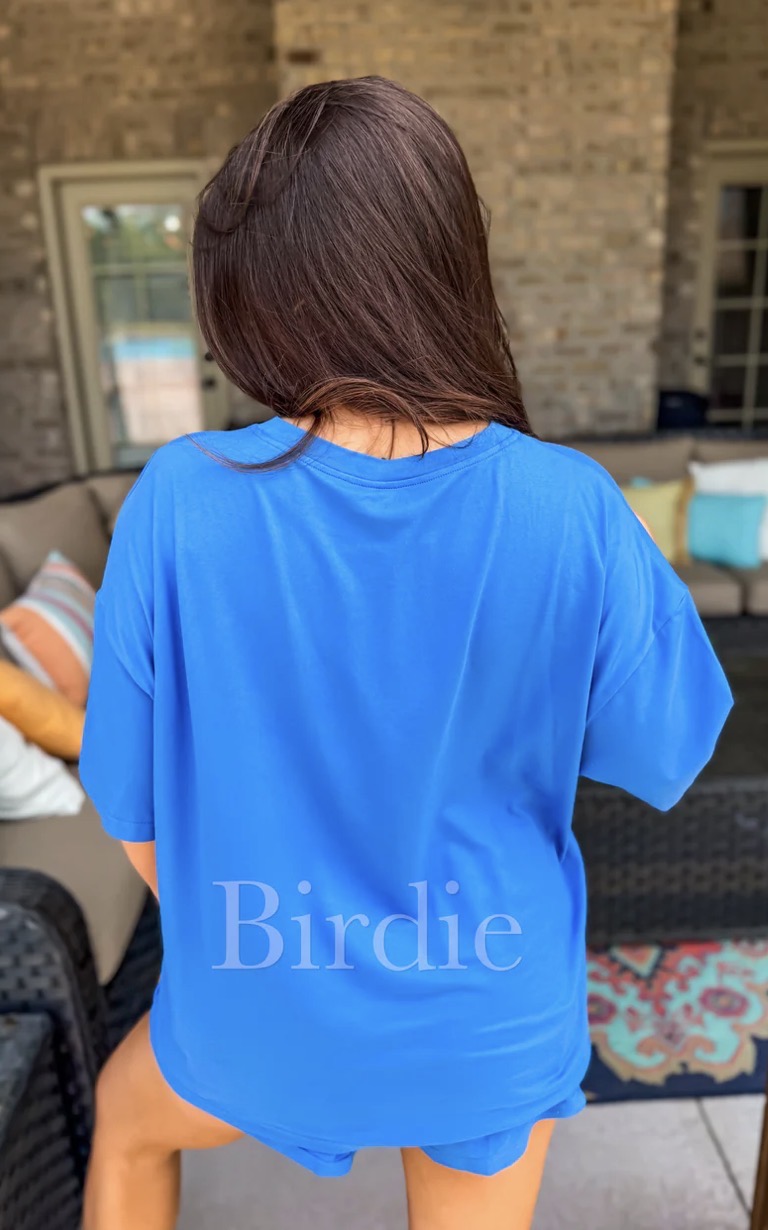 Birdie Tee Boxer Short Set in Royal Tide (Sold As Set)